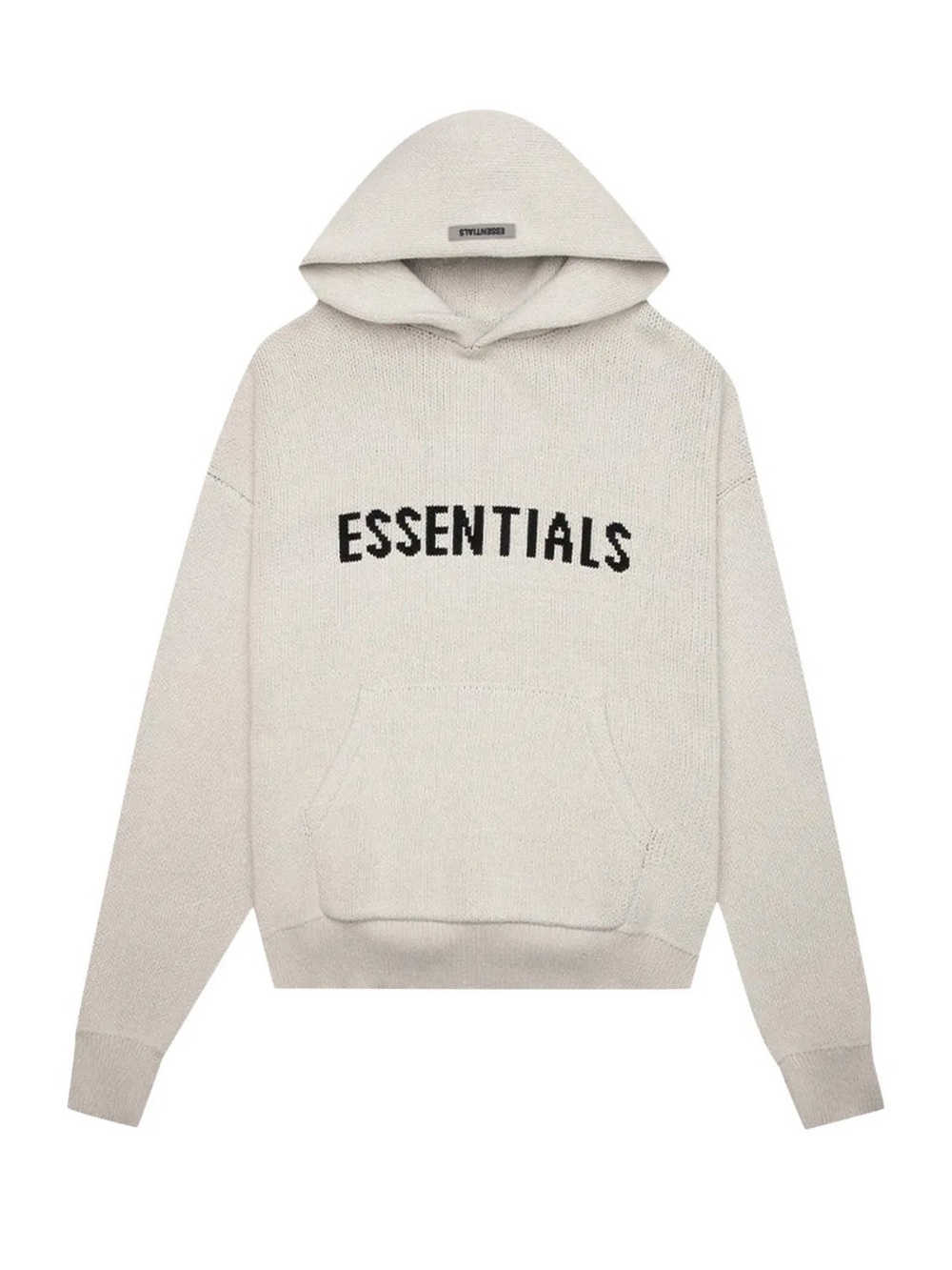 Essentials Knit Hoodie Light Brown ESSENTIALS Logo